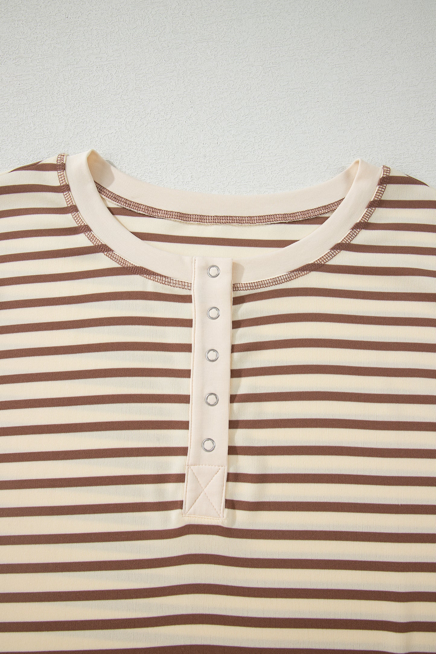 Black Stripe Half Buttons Top and Shorts Set