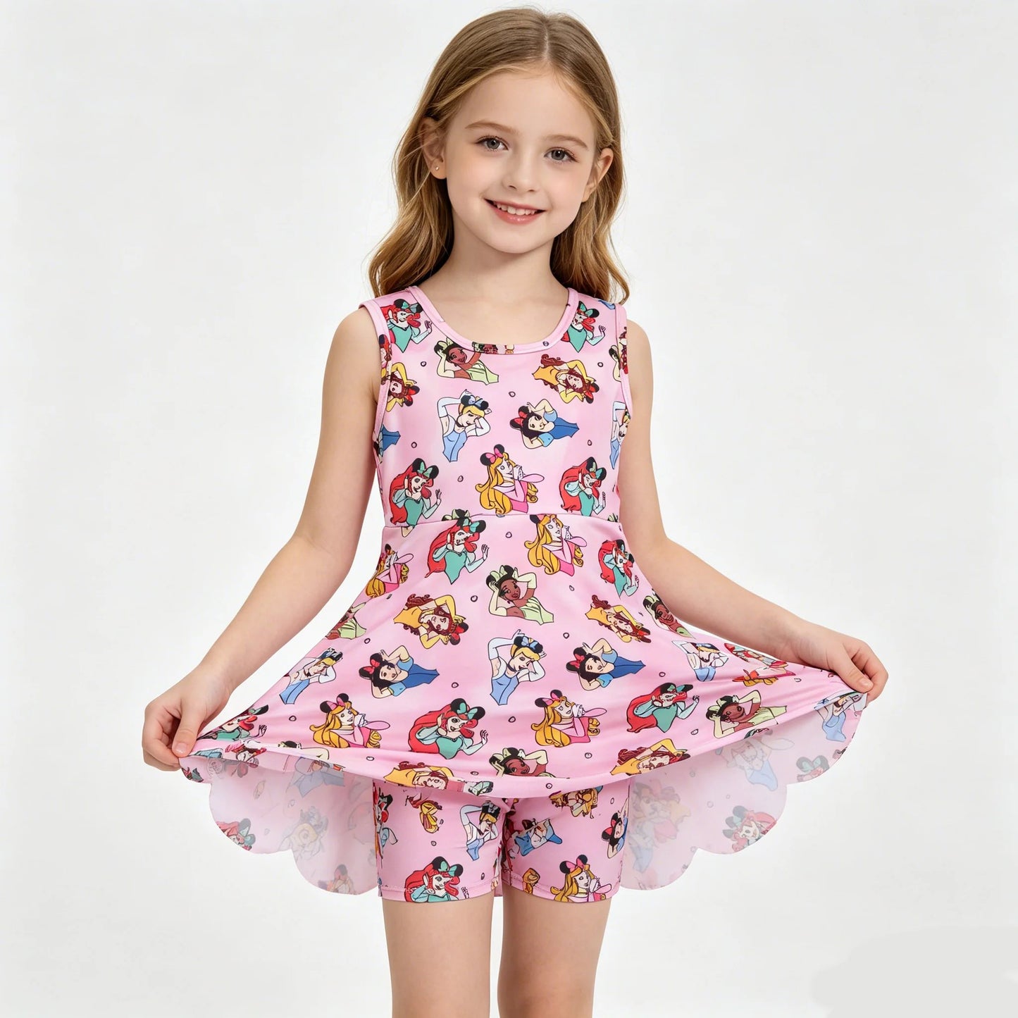 Princess Scalloped Athletic Dress