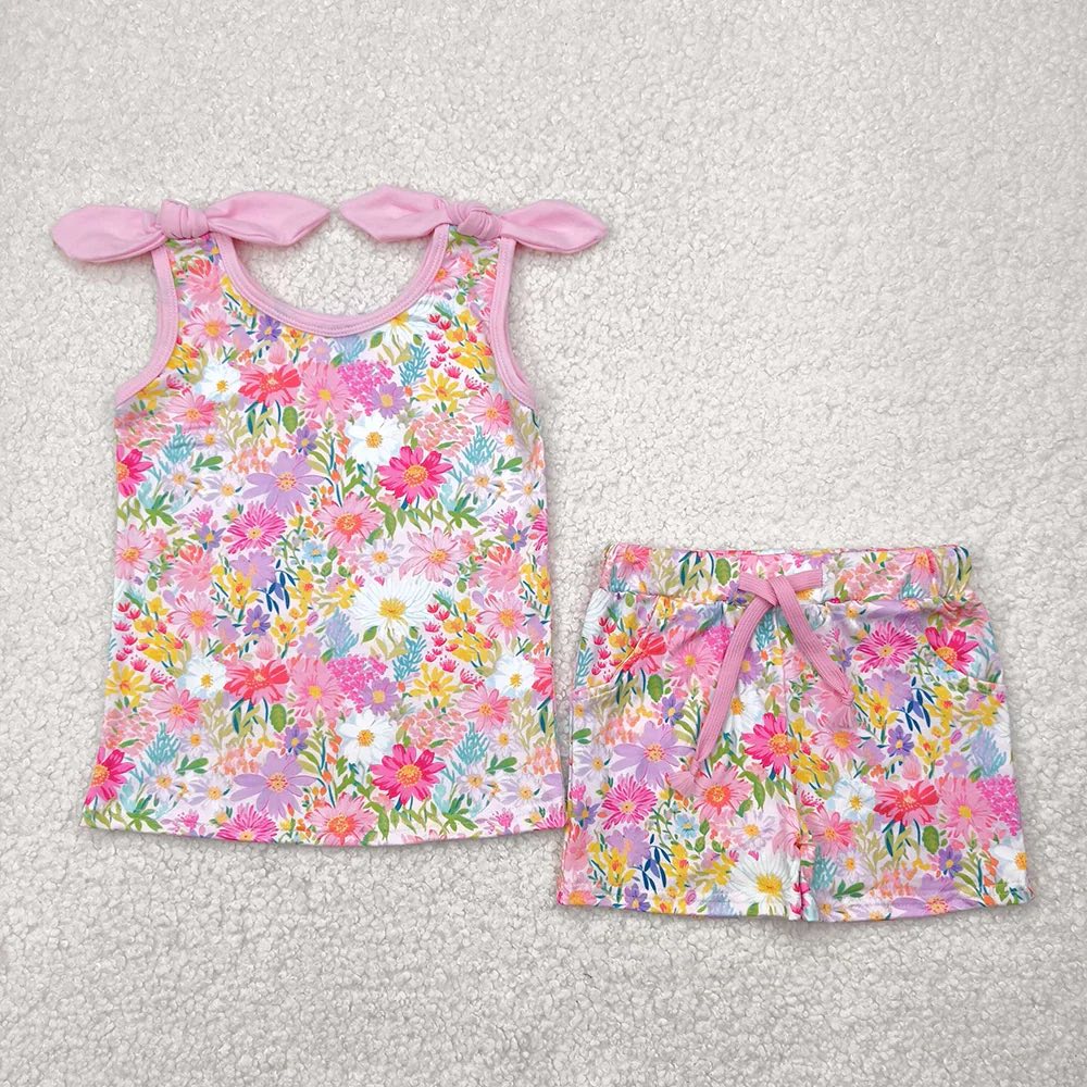 Pink Floral Tank Set