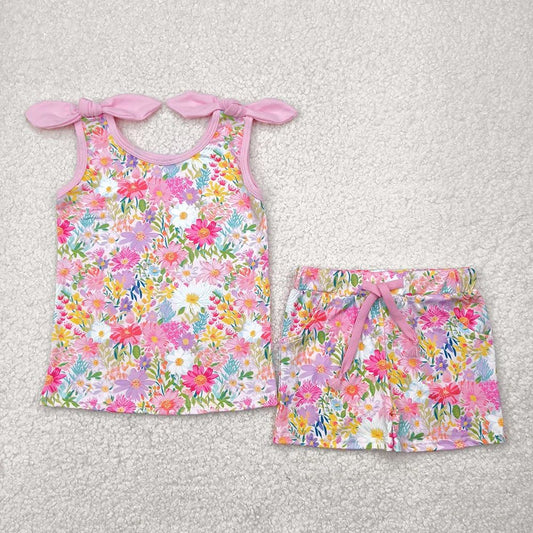 Pink Floral Tank Set