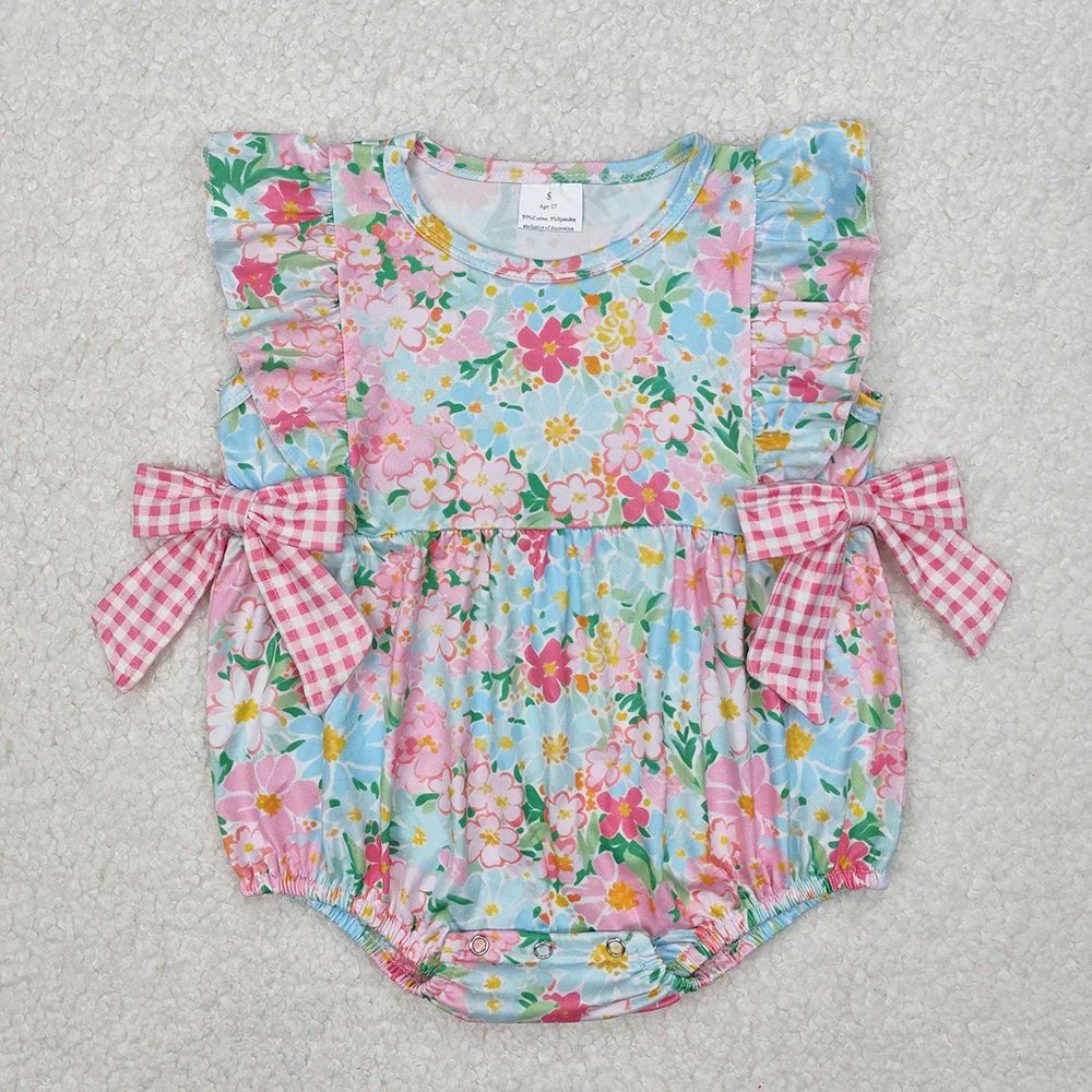 Floral and Gingham Bow Bubble