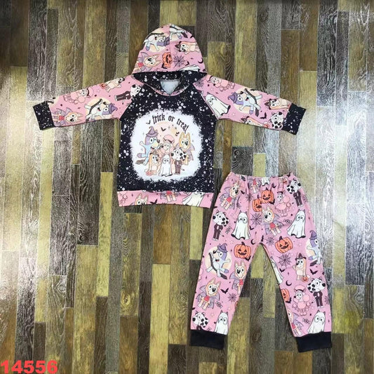Trick or Treat Blue Dog Pants Set