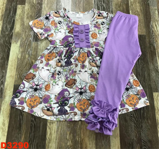 Halloween Purple Pants Set