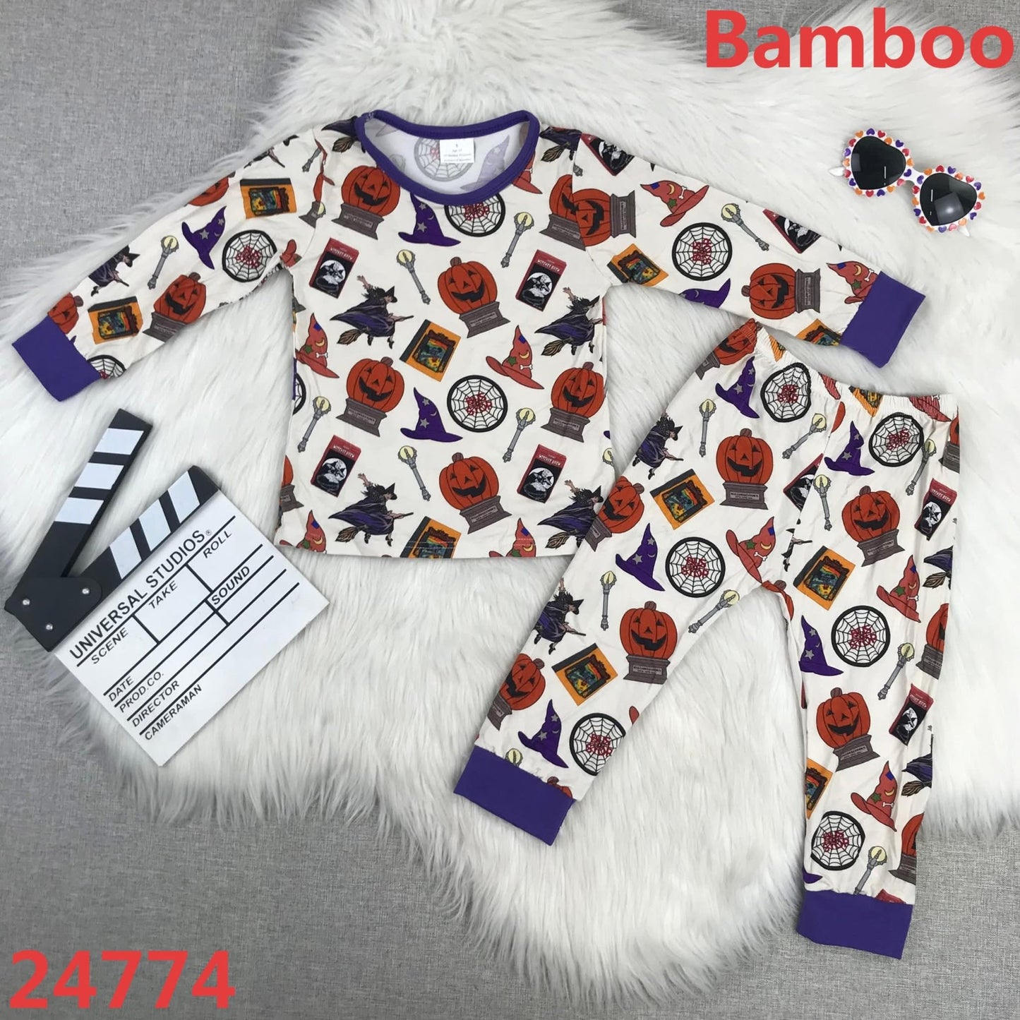 Pumpkins and Witches Pajama Set