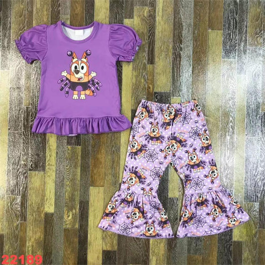 Orange Dog Spider Pants Set