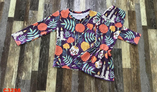 Floral Skull Pants Set