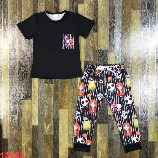 Pumpkin King Pocket Tee Pants Set