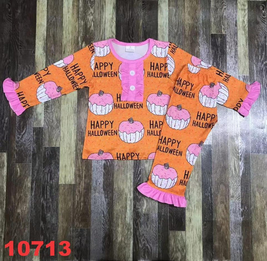 Happy Halloween Pumpkin Sweets Pajama Set