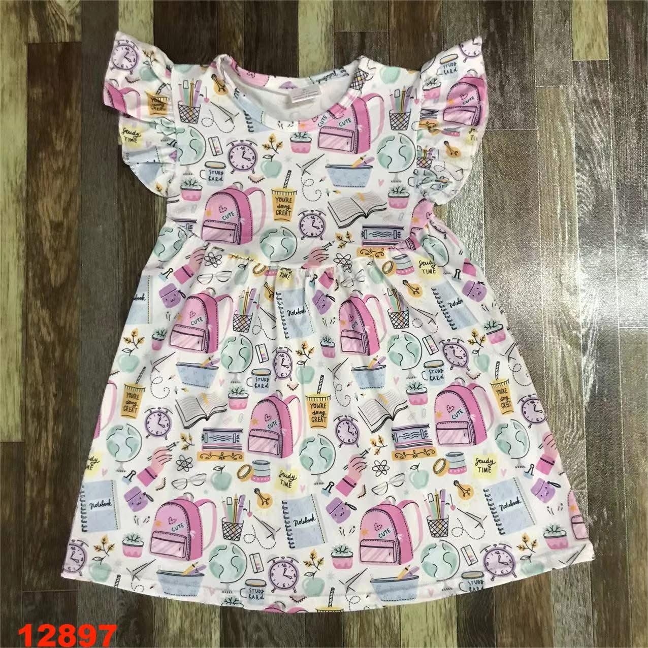 Back To School Flutter Sleeve Dress