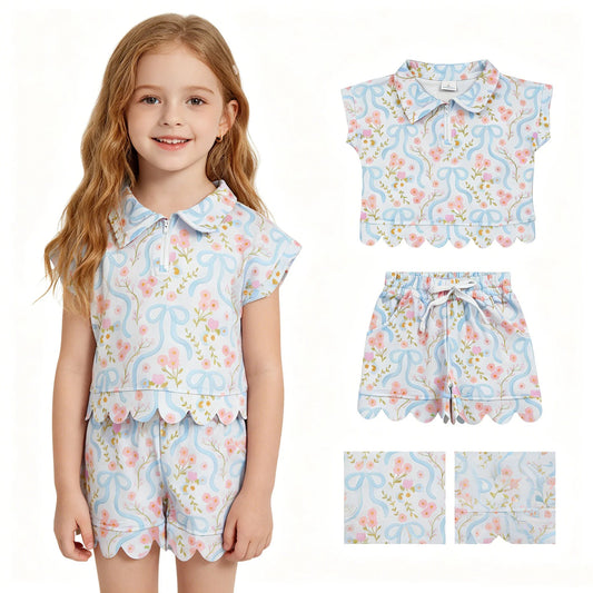 Floral Coquette Shorts Set