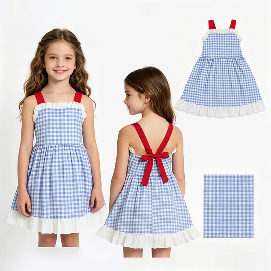 Blue and White Gingham Dress