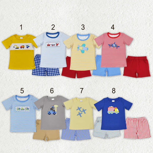 Embroidered Things That Go Shorts Sets Collection