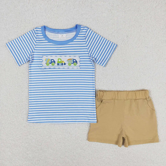 Construction Truck Shorts Set