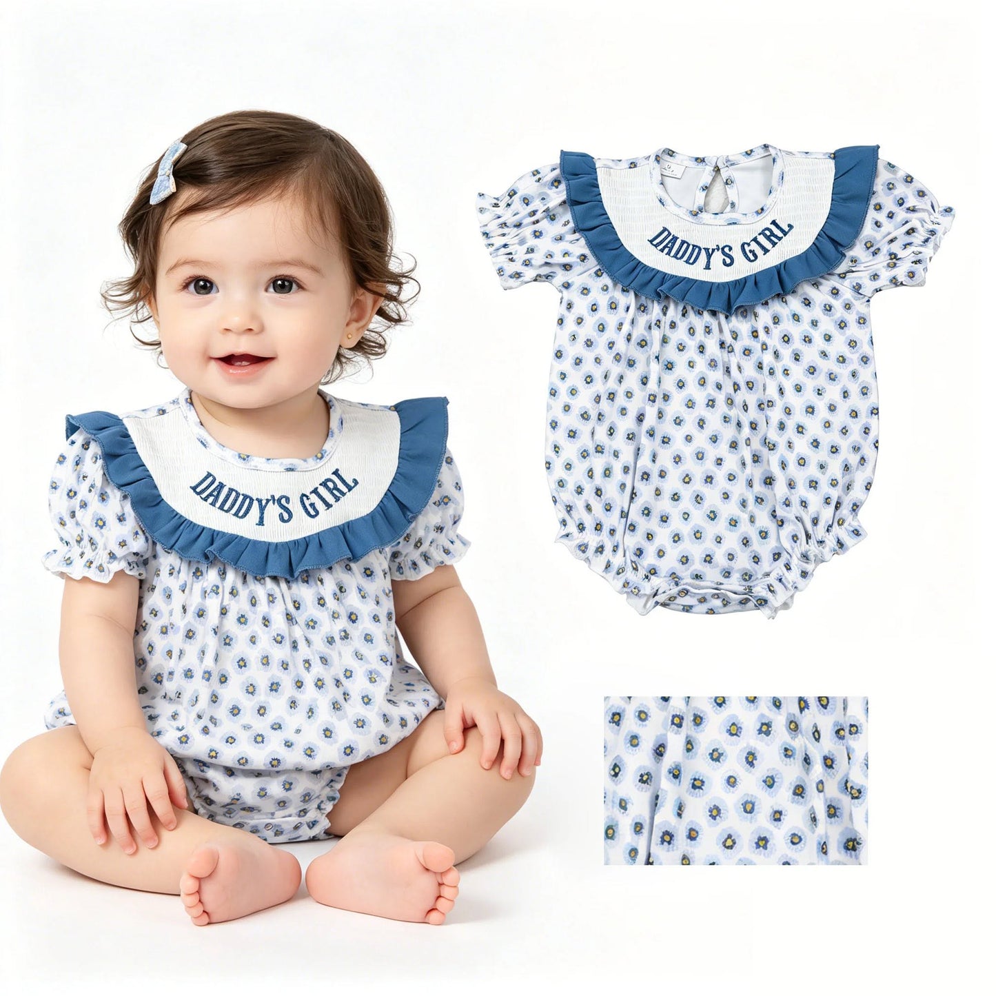 Blue Bell Daddy's Girl Bubble Romper
