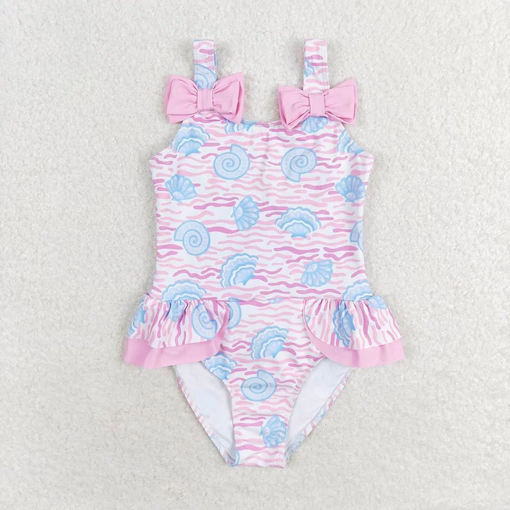 One Piece Seashell Bow Swimsuit