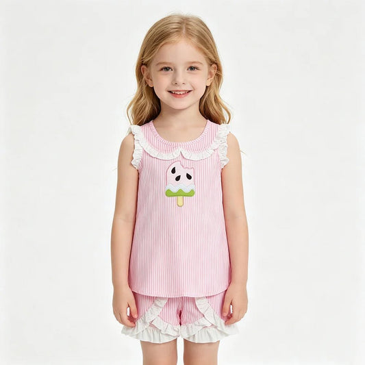 Watermelon Ice Cream Ruffle Shorts Set