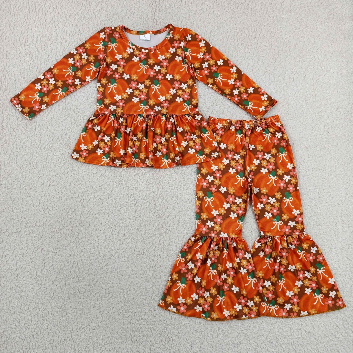 Coquette Floral Pumpkins Pants Set
