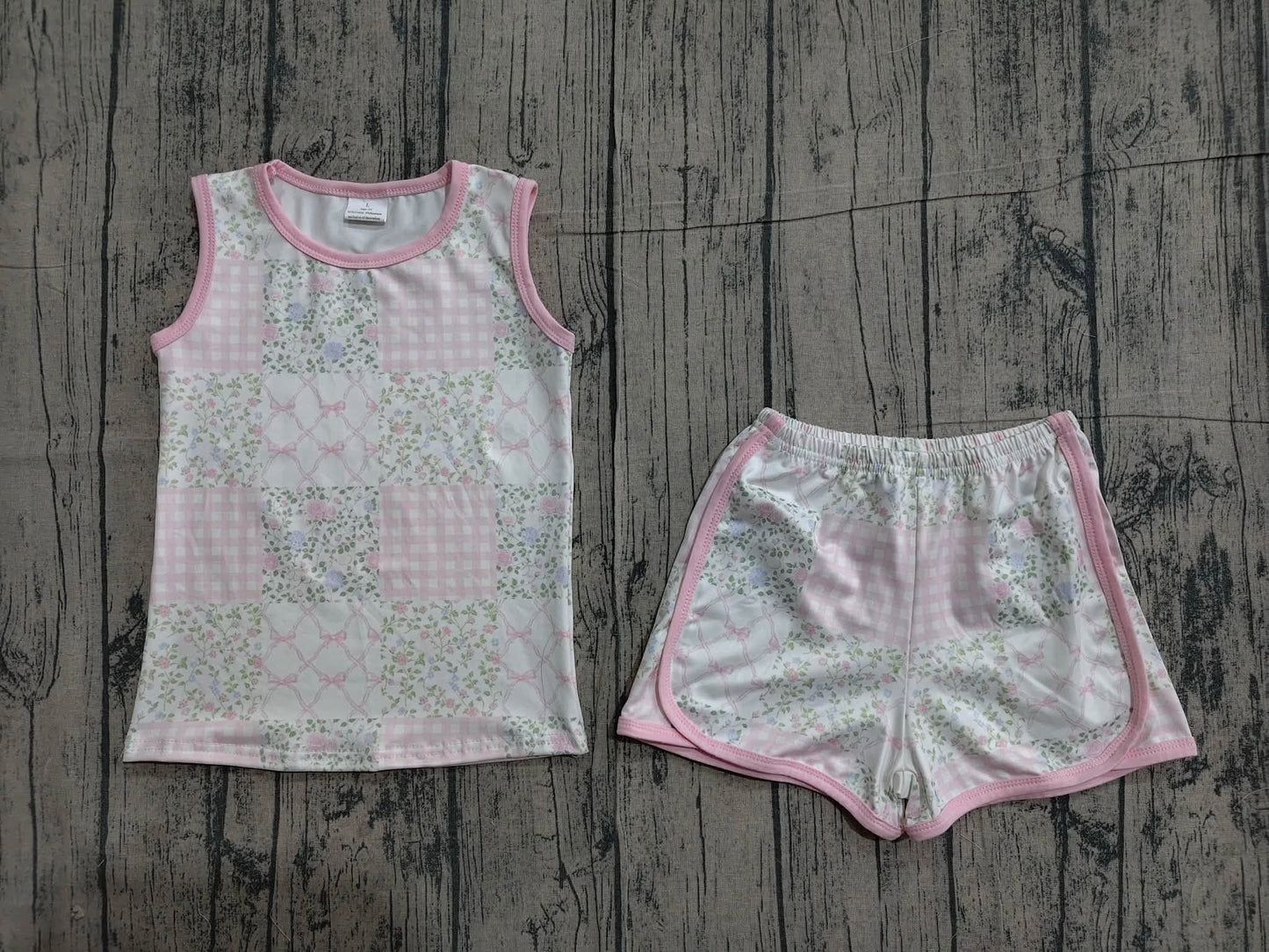 Grandmillenial Patchwork Shorts Set