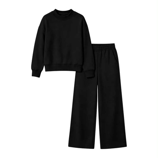 Black Mock Neck Set