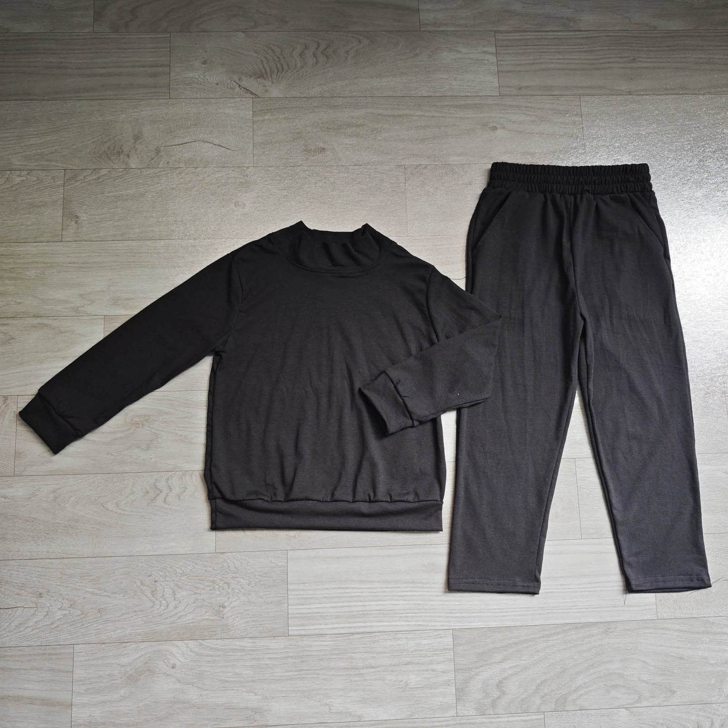 Black Mock Neck Set