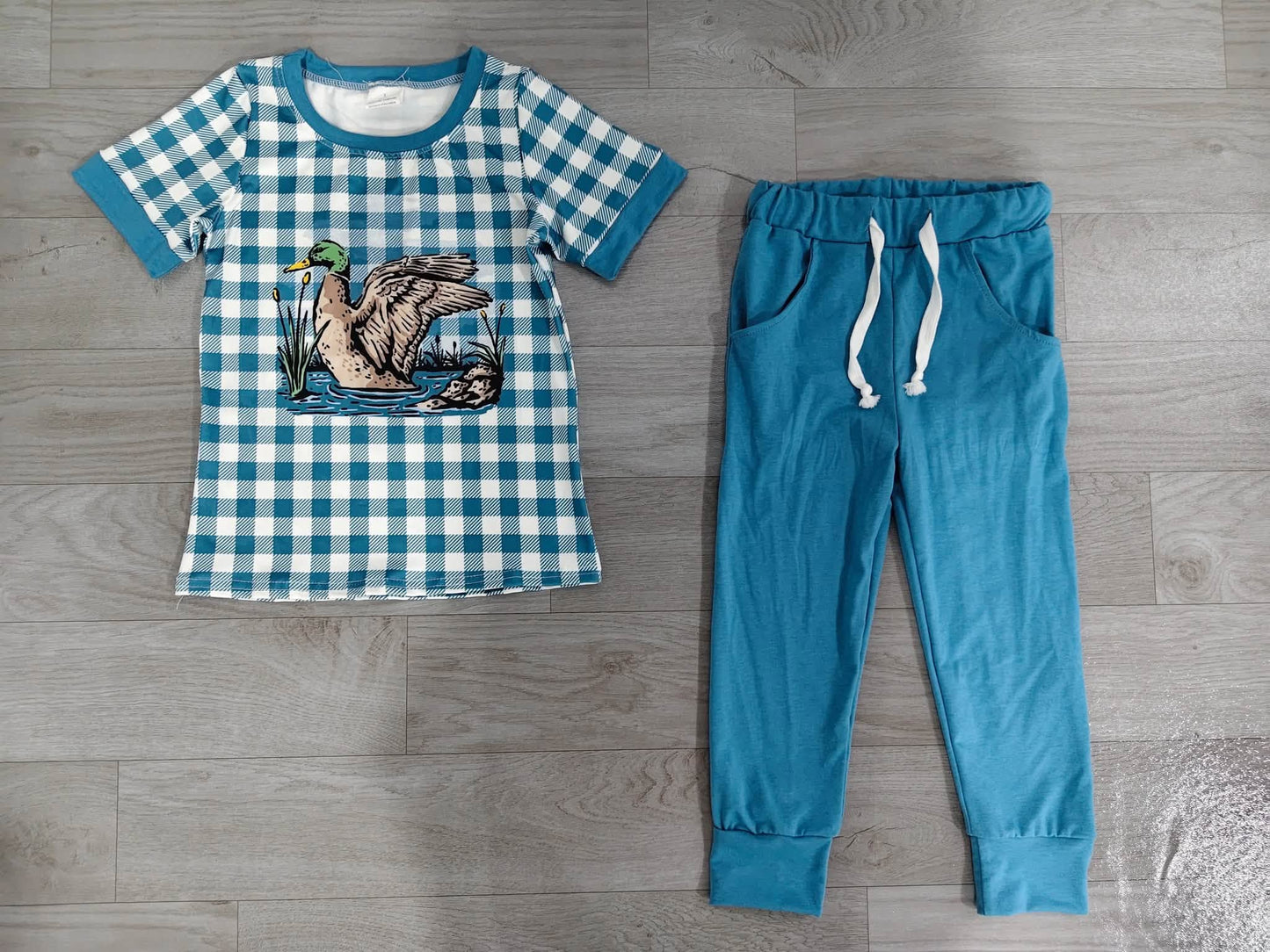 Mallard Gingham Jogger Set