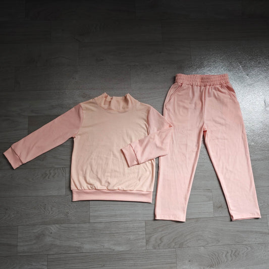 Pink Mock Neck Set