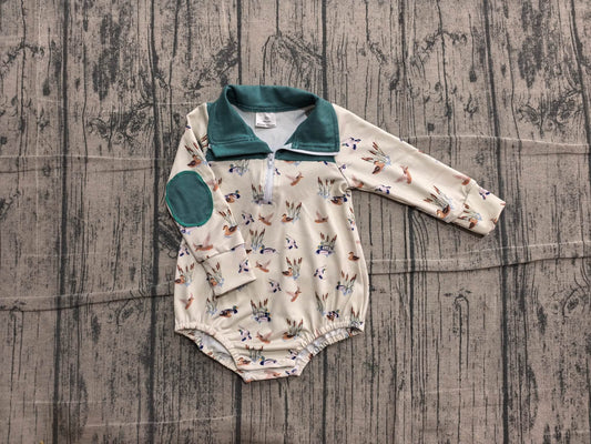 Collard Tan Duck Bubble Romper