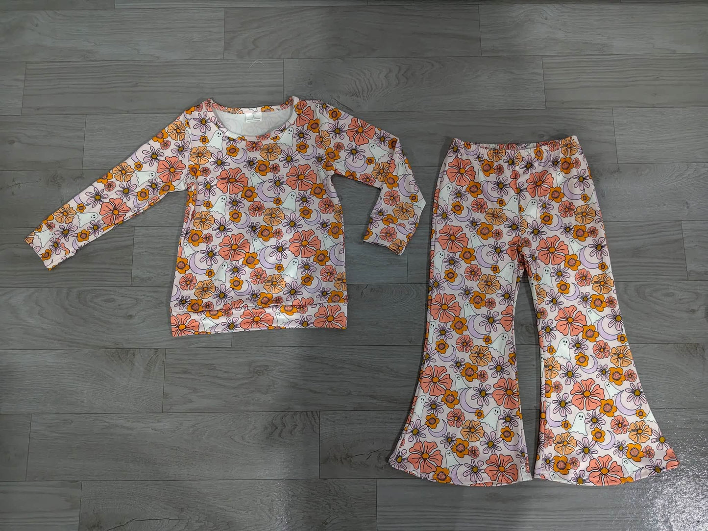 Floral Halloween Pants Set