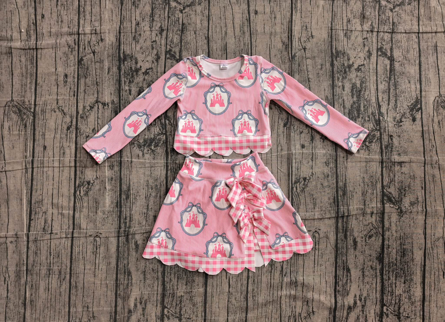 Gingham Castle Yoga Skort Set