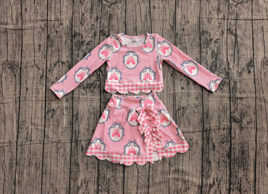 Gingham Castle Yoga Skort Set