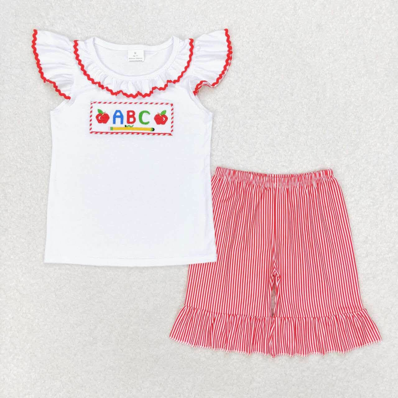 ABC Pencil Ruffle Shorts Set