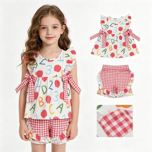 ABC 123 Ruffle Shorts Set