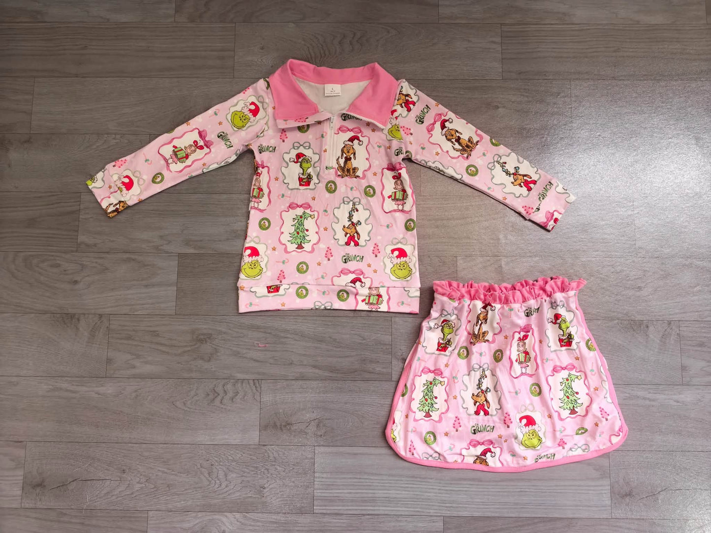 Pink Green Guy Skort Set