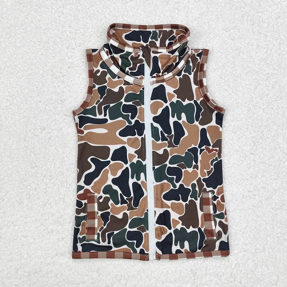 Brown/Green Camo Vest