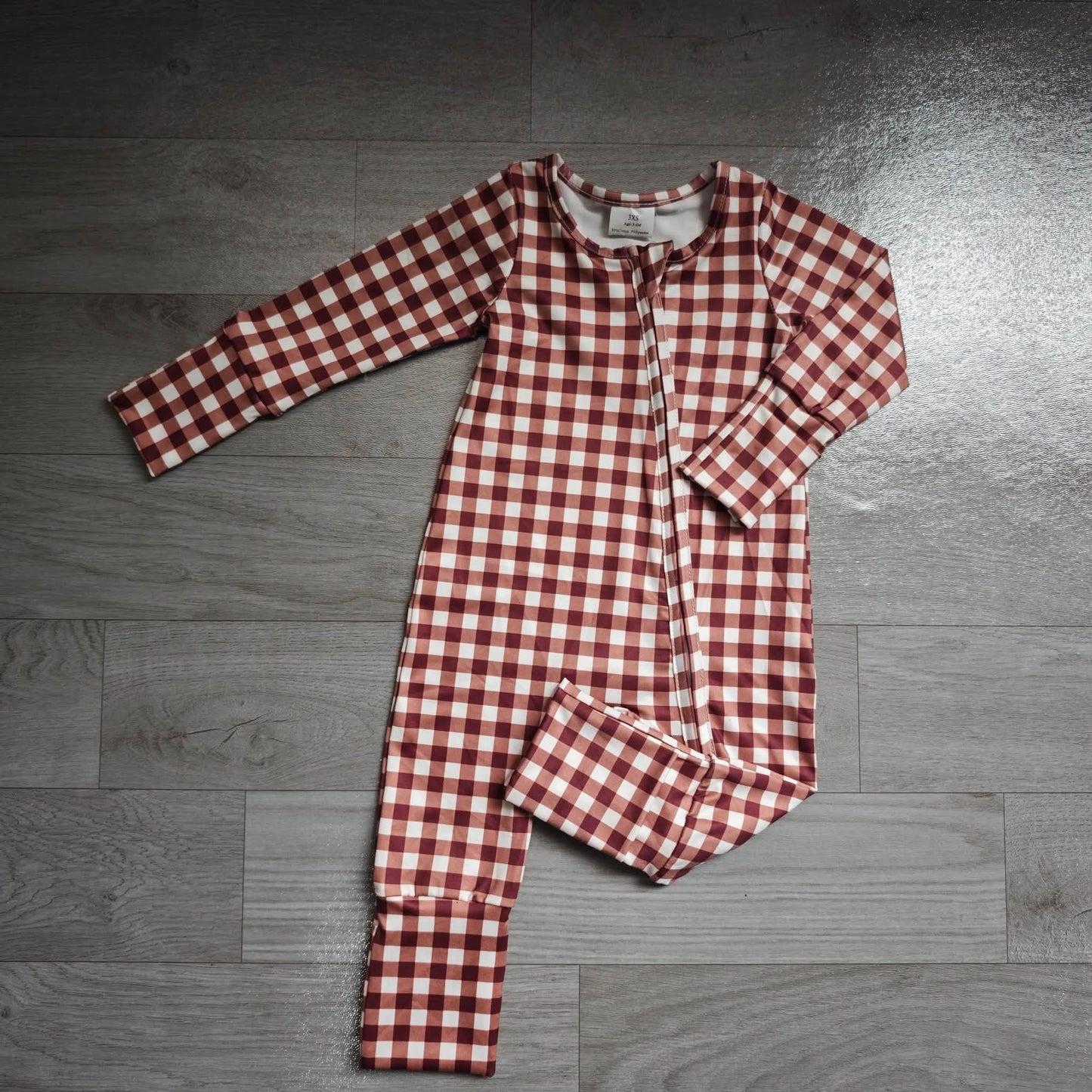 Rust Gingham Zippy