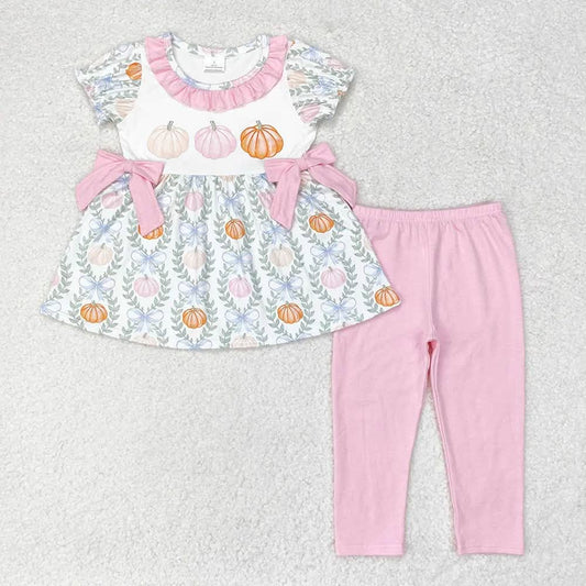 Pumpkin Bow Pants Set