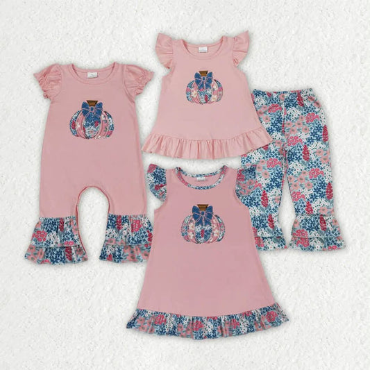Pink Floral Pumpkin Collection