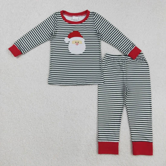 Red and Black Striped Santa Pajama Set