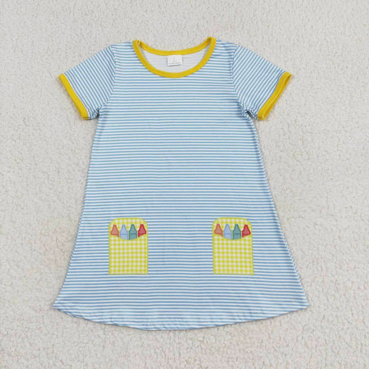 Striped Gingham Crayon Dress