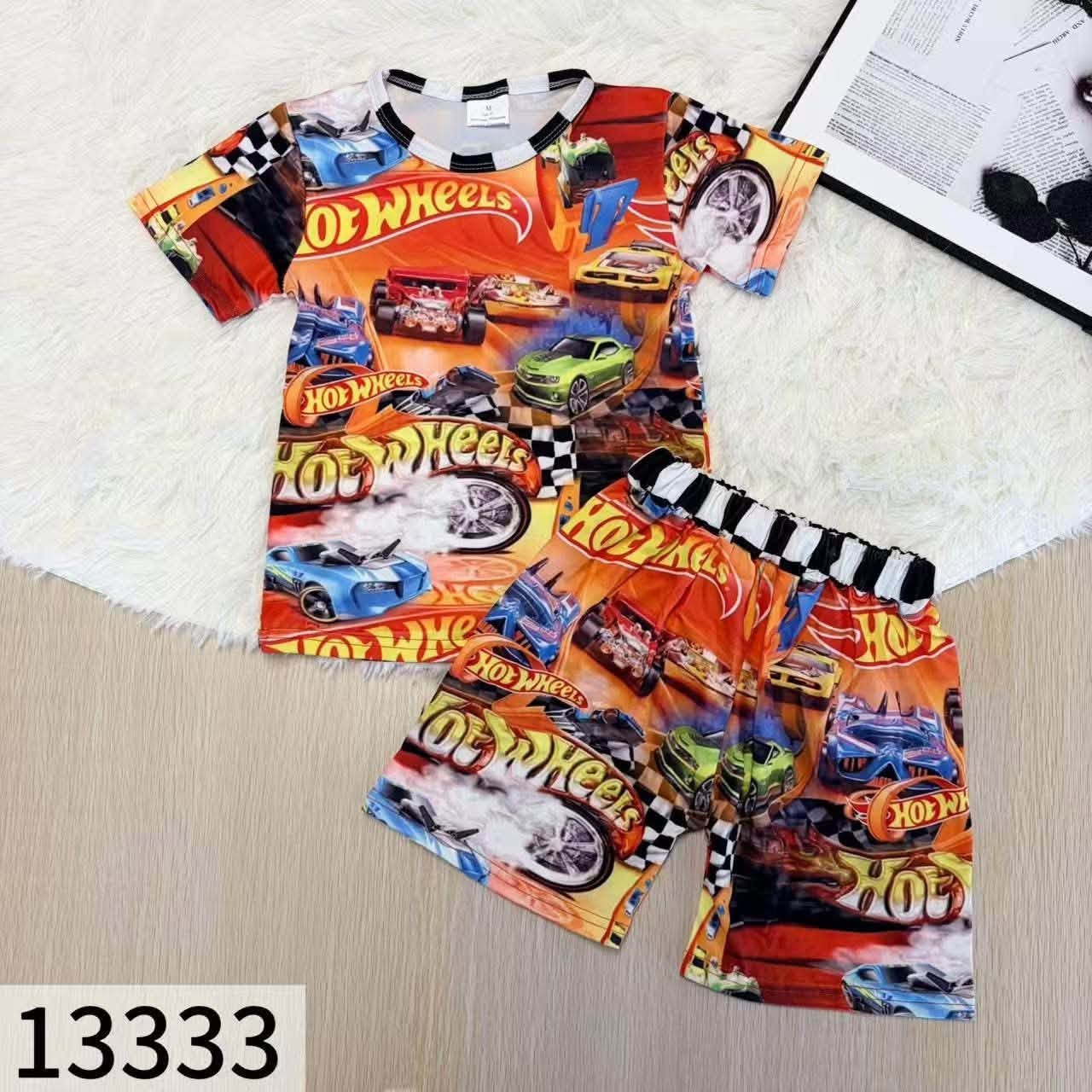 Race Car Shorts Set