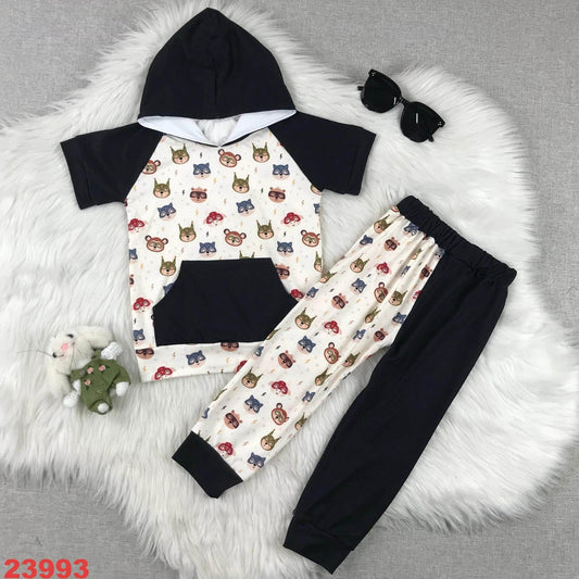 Super Hero Critters Hooded Pants Set