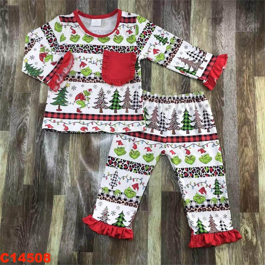 Mean One Ruffle Pajama Set