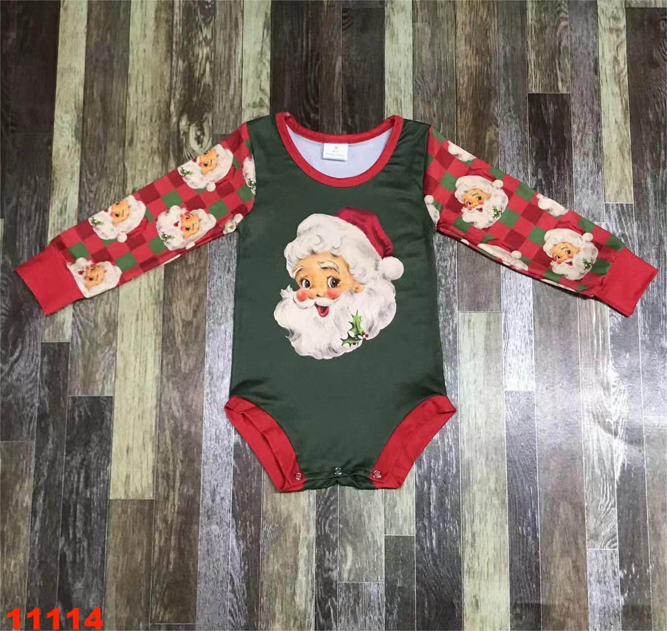 Santa Checkered Romper