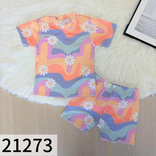 Groovy Flower Shorts Set