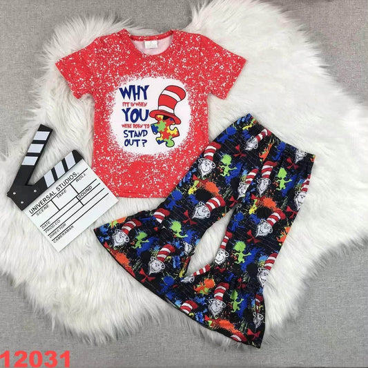 Whimsical Cat Pants Set