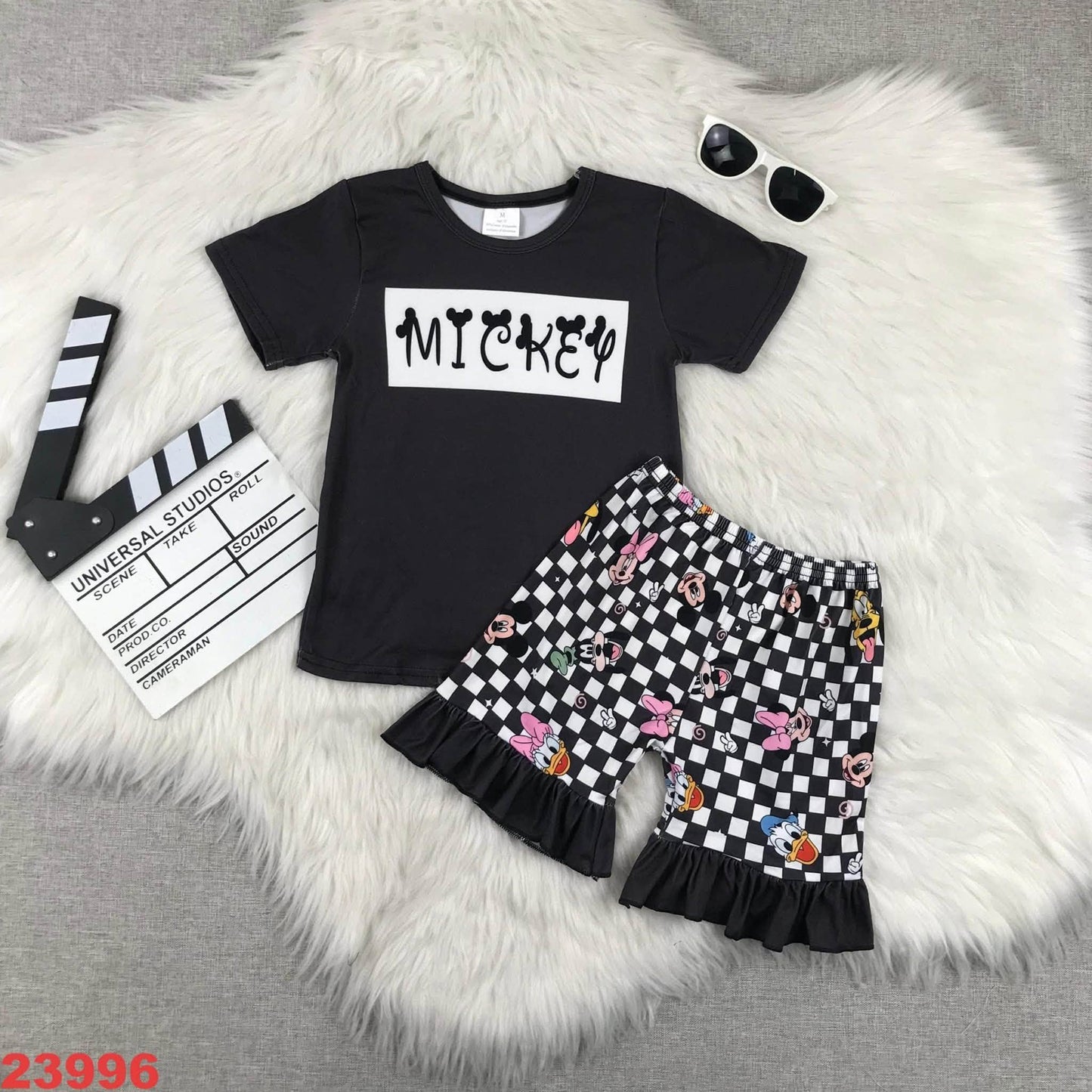 Mouse Friends Ruffle Shorts Set