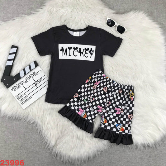 Mouse Friends Ruffle Shorts Set