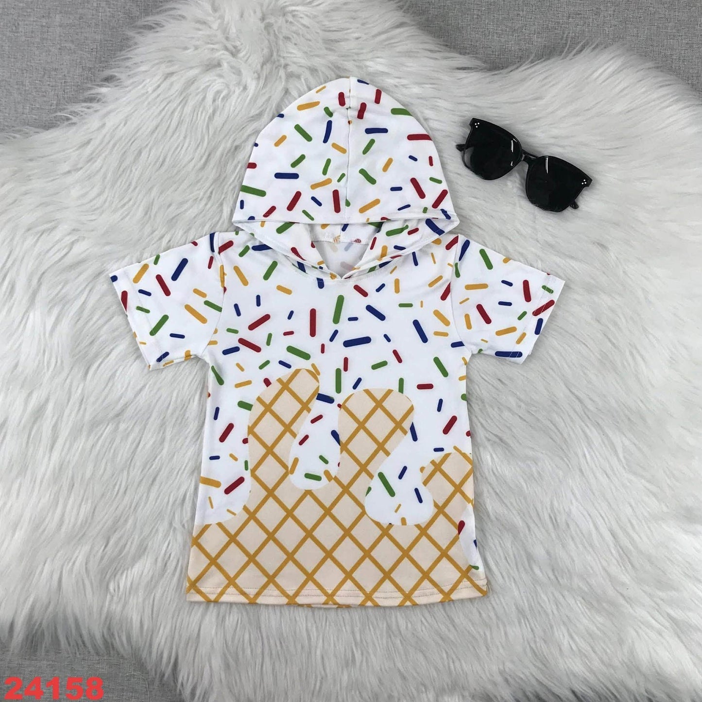 Ice Cream Hooded Top