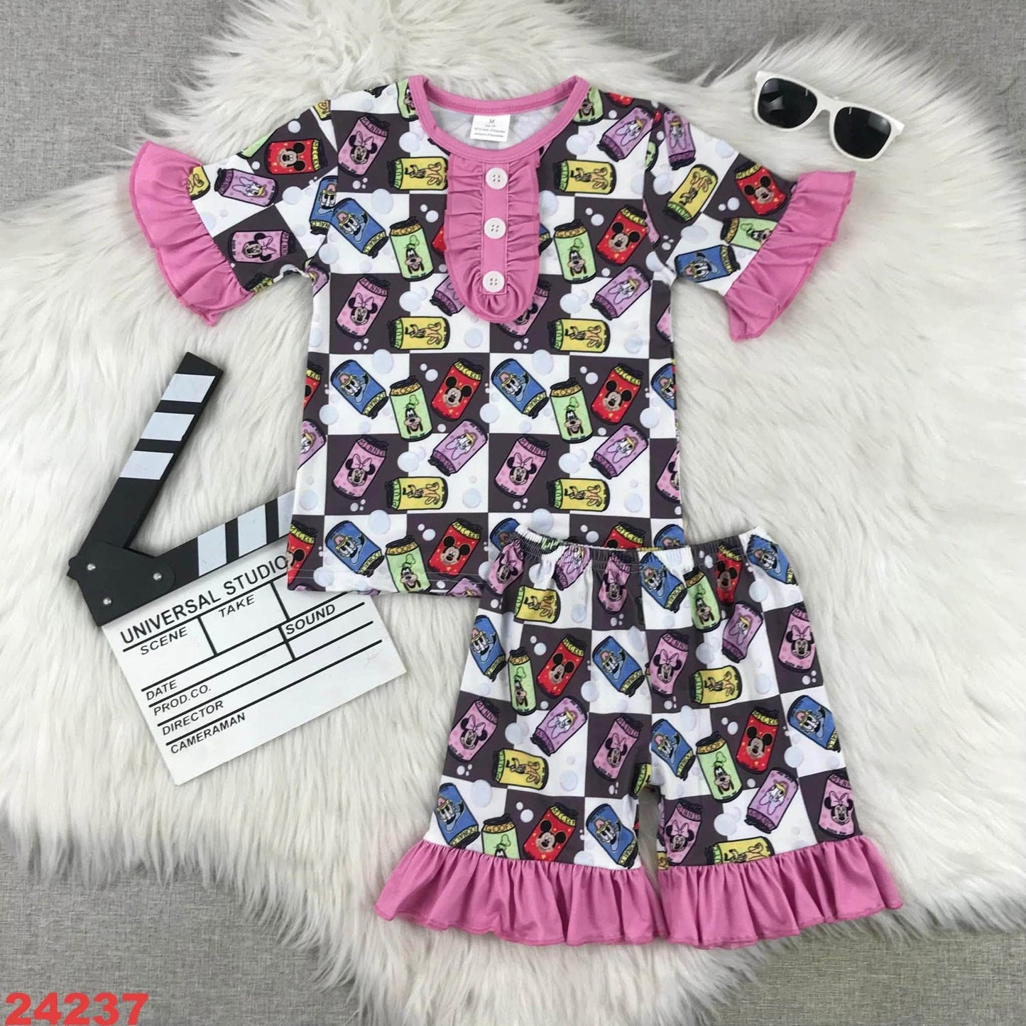 Mouse Soda Shorts Set