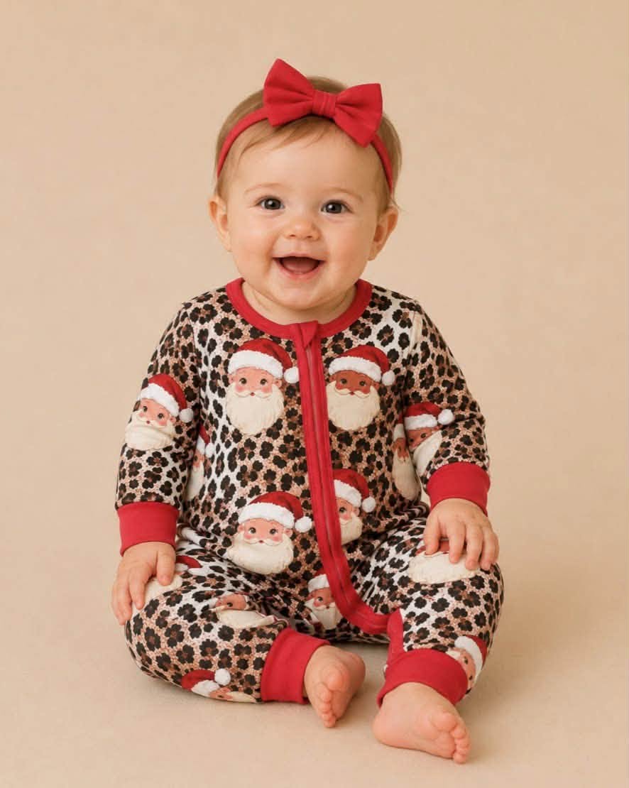 Leopard Print Santa Zippy